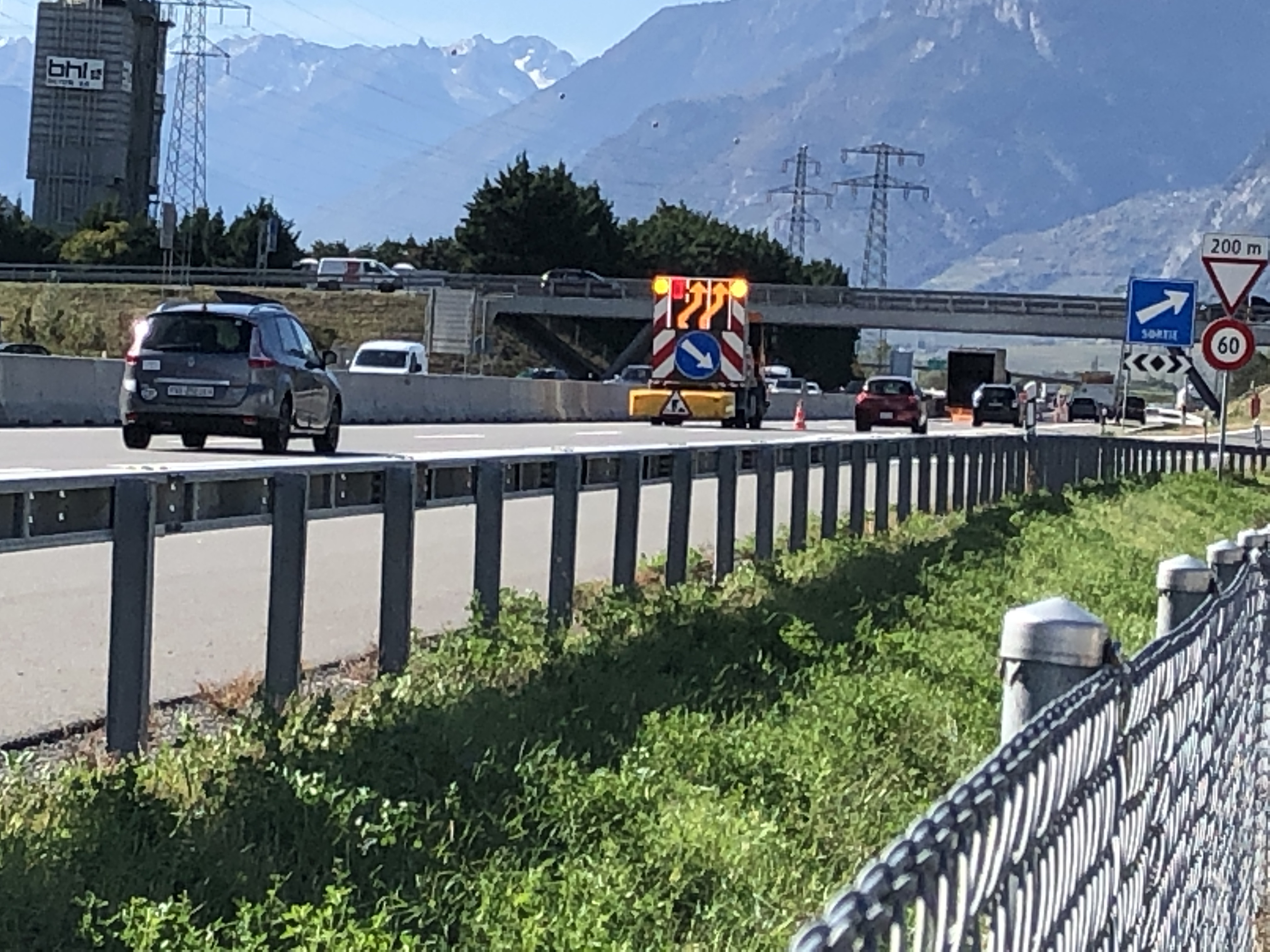 Valais: nouvelle signalisation en cas de travaux sur l'autoroute
